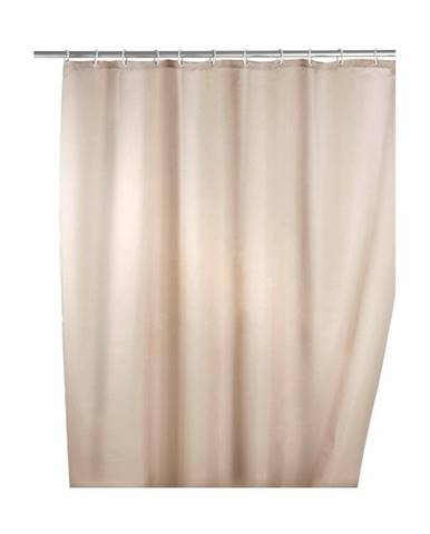 Béžový sprchový záves s protiplesňovou povrchovou úpravou Wenko, 180 × 200 cm