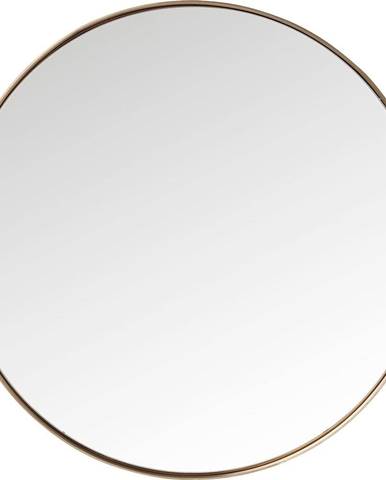 Okrúhle zrkadlo s rámom v medenej farbe Kare Design Round Curve, ⌀ 100 cm