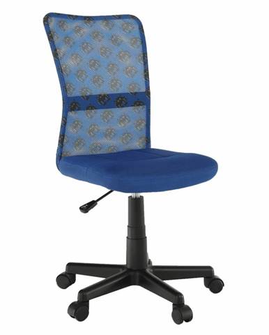 Otočná stolička modrá/vzor/čierna GOFY