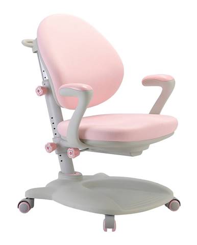 Rastúca stolička s podnožkou sivá/ružová KERTIO