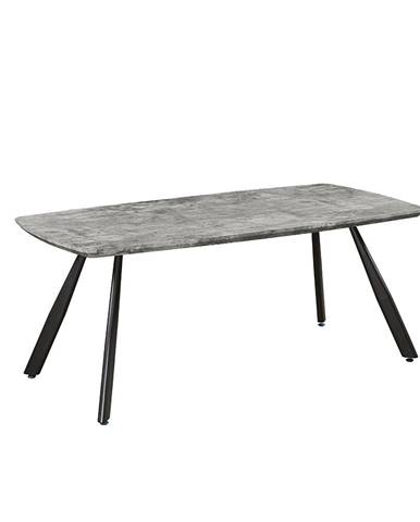 Jedálenský stôl betón/čierna 180x90 cm ADELON