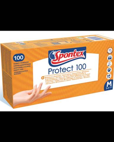 Spontex Protect jednorazové vinylové rukavice veľ. M, 100 ks