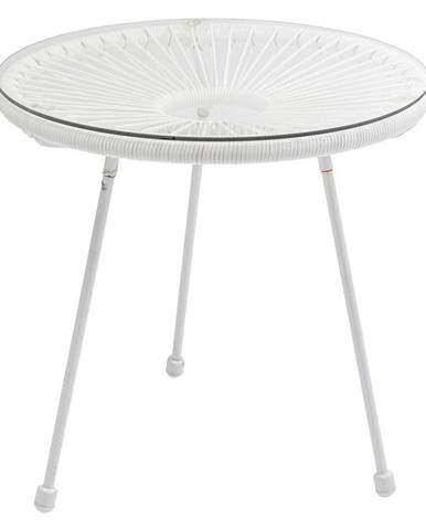 Odkladací stolík v bielej farbe Kare Design Acapulco, ø 50 cm