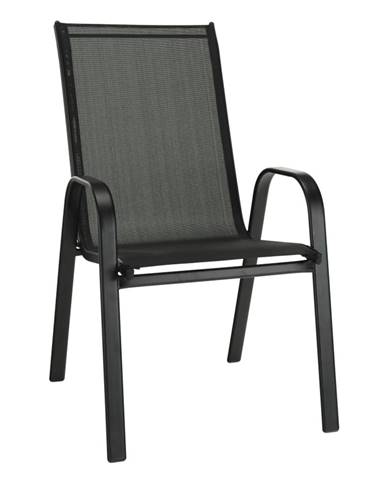 Stohovateľná stolička tmavosivá/čierna ALDERA P3 poškodený tovar