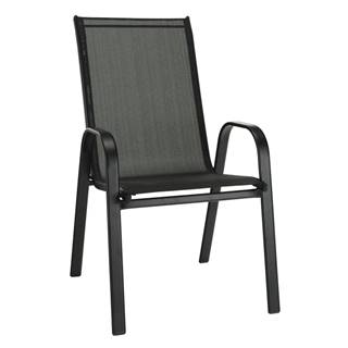 Kondela Stohovateľná stolička tmavosivá/čierna ALDERA P3 poškodený tovar, značky Kondela
