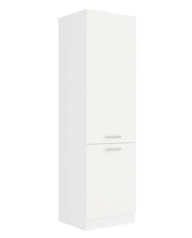 KONDELA Vysoká skrinka, biela, SPLIT 60 DK-210 2F