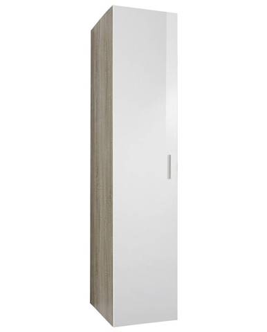 Xora PREDSIEŇOVÁ SKRIŇA, biela, farby duba, 40/185/54 cm