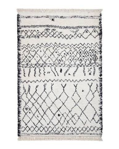 Bielo-čierny koberec Think Rugs Boho Lami Black & White, 160 × 230 cm
