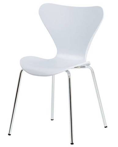 Jedálenská stolička ALBA biela/chróm