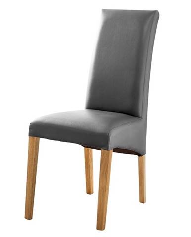 Jedálenská stolička FOXI III dub olejovaný/textilná koža sivá