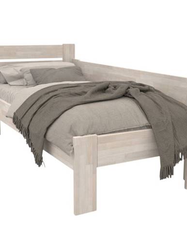 Rohová posteľ JOHANA pravá. buk/biela, 100x200 cm