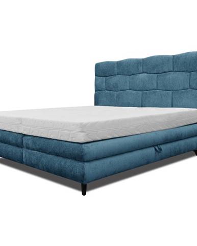 Čalúnená posteľ PLAVA modrá, 120x200 cm