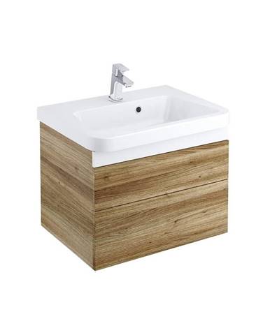 Kúpeľňová skrinka pod umývadlo Ravak 10° 55x45x45 cm tmavý orech lesk