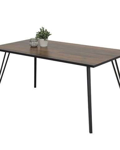 Jedálenský stôl JUNELLA staré drevo/čierna