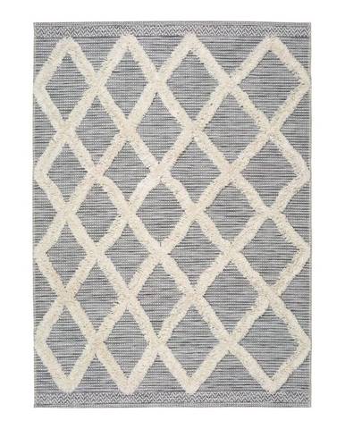 Bielo-sivý koberec Universal Cheroke Geo, 155 x 230 cm
