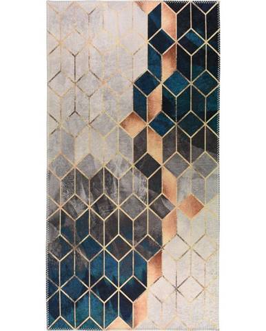 Modro-krémový umývateľný koberec 160x230 cm - Vitaus