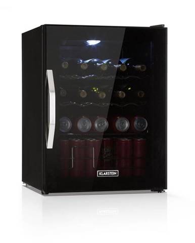 Klarstein Beersafe XL Onyx, chladnička na nápoje, D, LED, kovové rošty, sklenené dvere